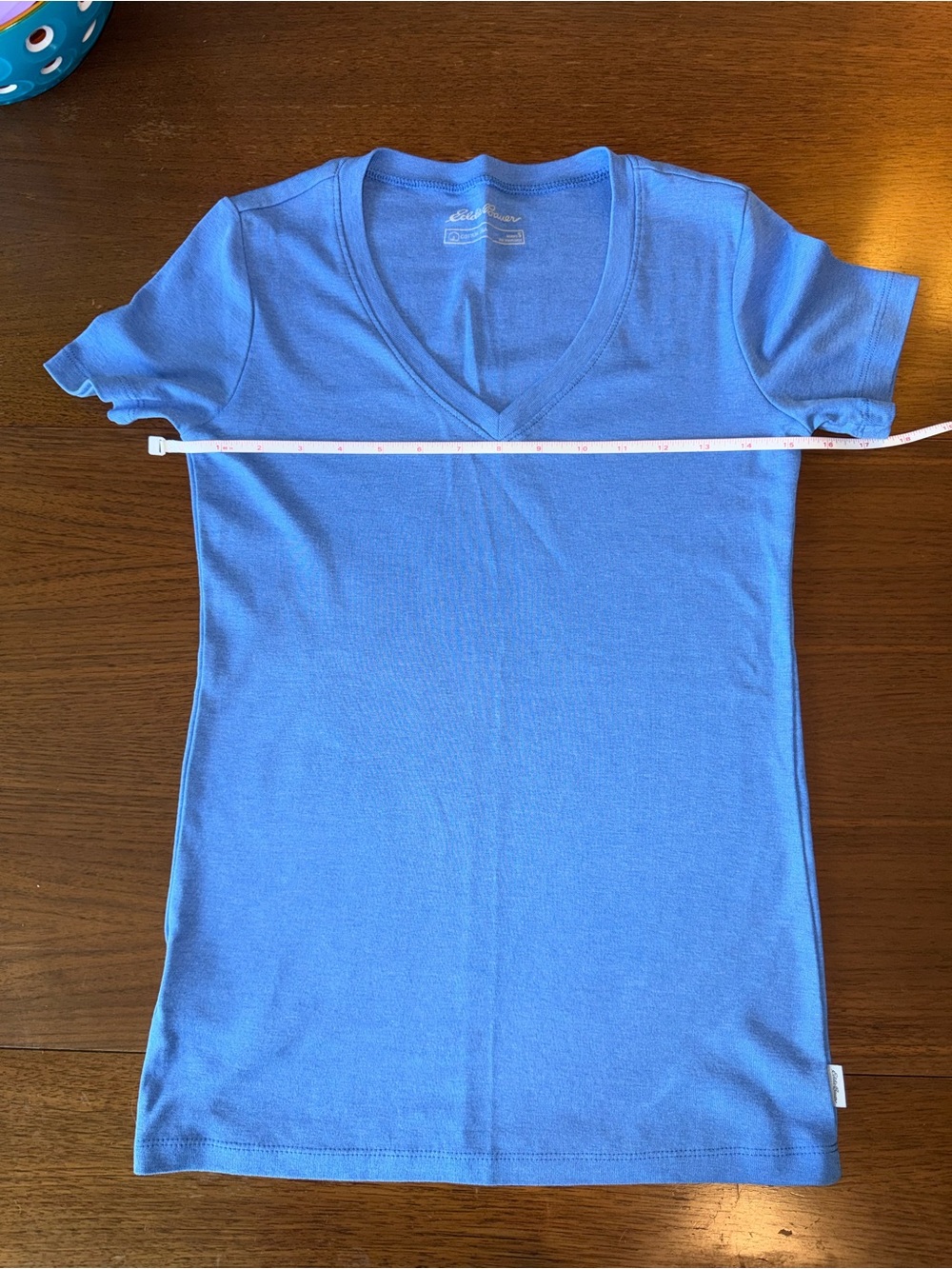 Eddie Bauer Women's Short Sleeve V-Neck Tee in Bright Blue